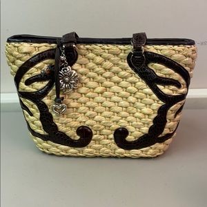 Brighton Butterfly Straw Tote Purse